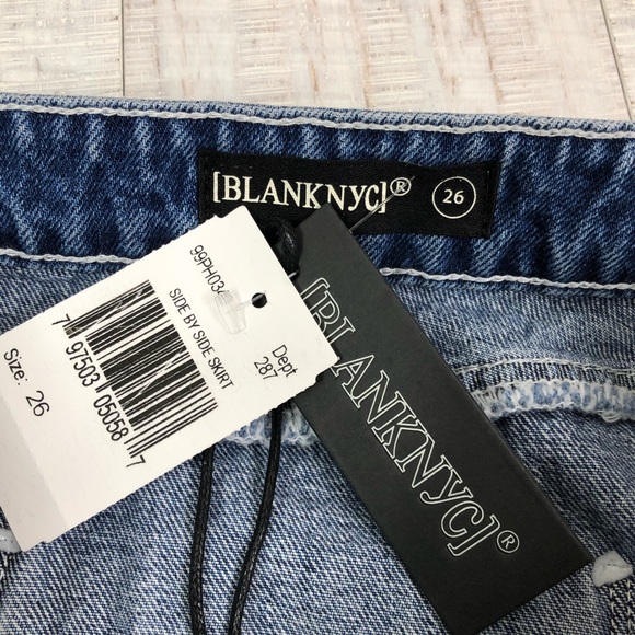 Blank NYC Side By Side Skirt Asymmetrical 26 New - Picture 6 of 8